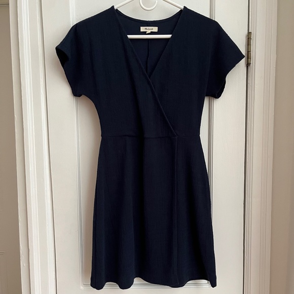 Madewell | Cross-Front Flutter-Sleeve Mini Dress - Picture 2 of 6